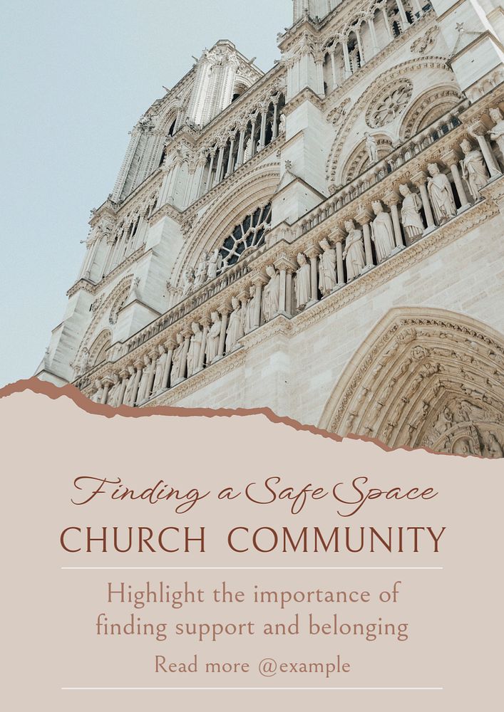 Church  poster template, editable text and design