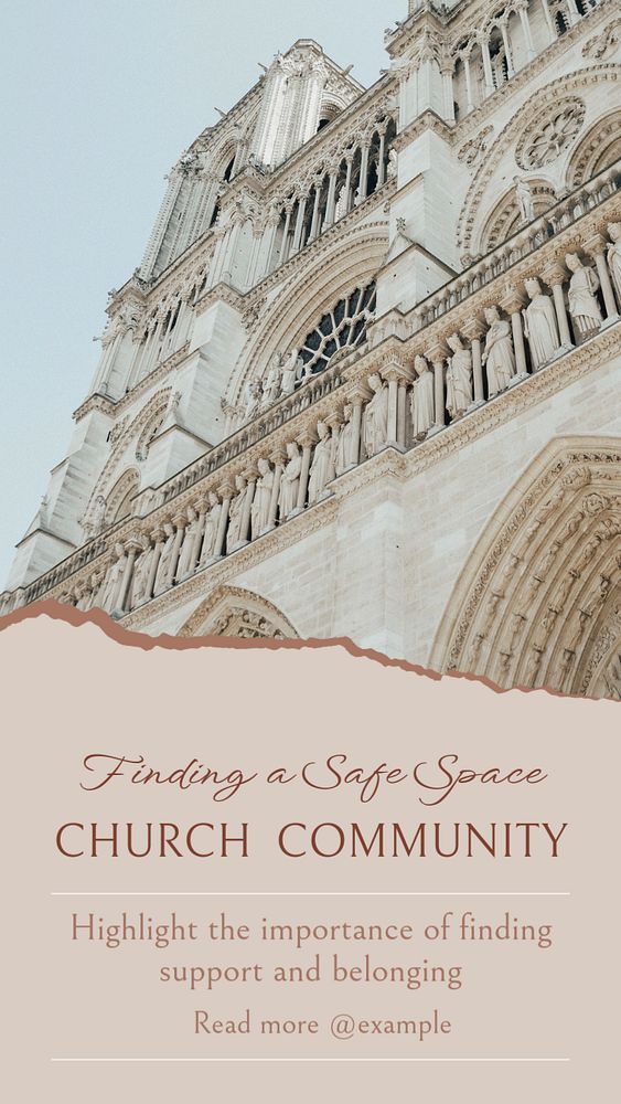 Church  Instagram story template, editable text