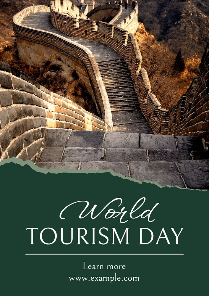 World tourism day  poster template, editable text and design