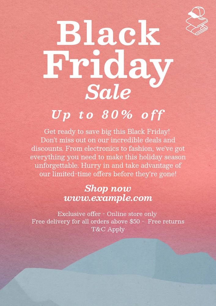 Black Friday poster template, editable text and design