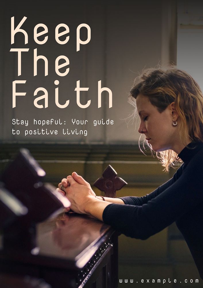 Faith  poster template, editable text and design