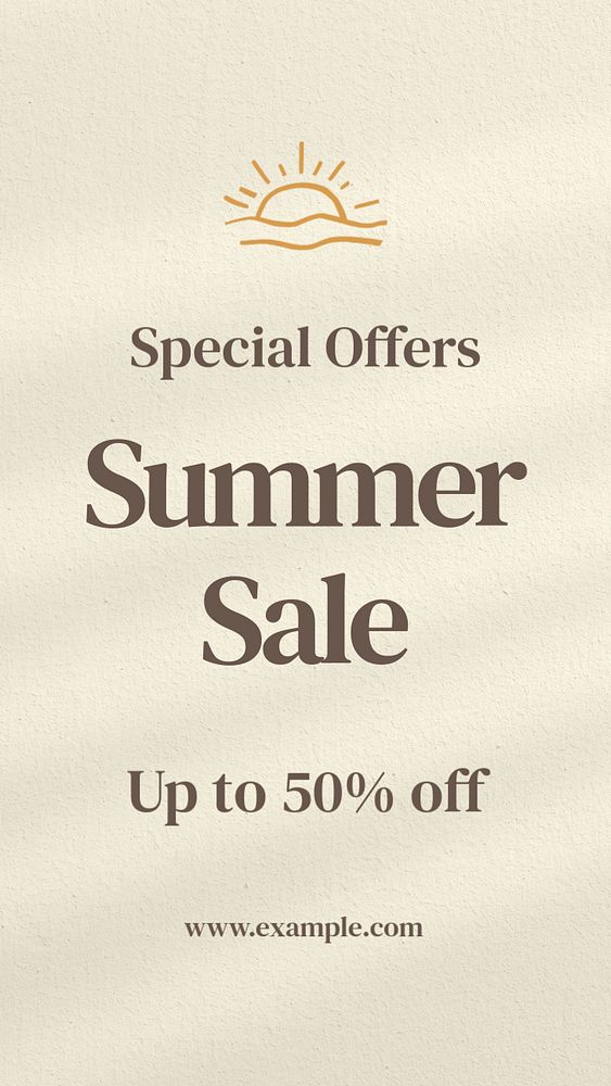 Summer sale Instagram story template, editable text