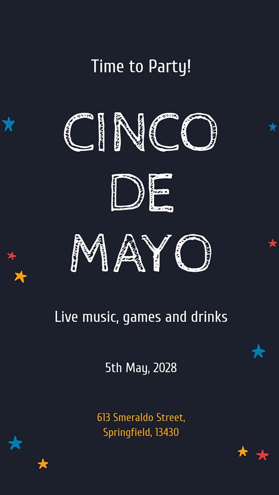 Cinco de Mayo Instagram story template, editable text