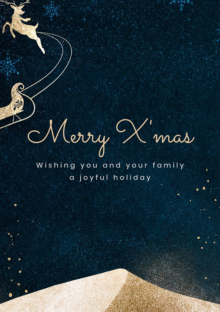 Merry X'mas poster template, editable text and design