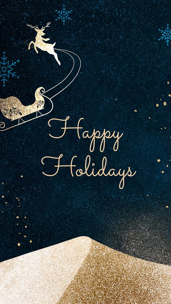 Happy holidays Instagram story template, editable text