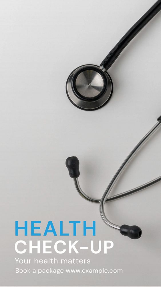 Health check-up  Instagram story template, editable text