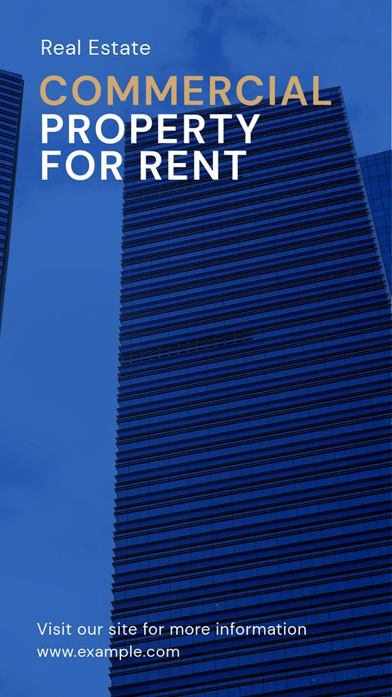 Commercial property rental  Instagram story template, editable text