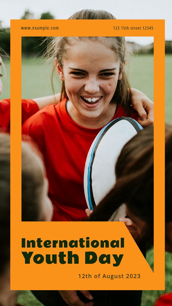 Youth day  Instagram story template, editable text