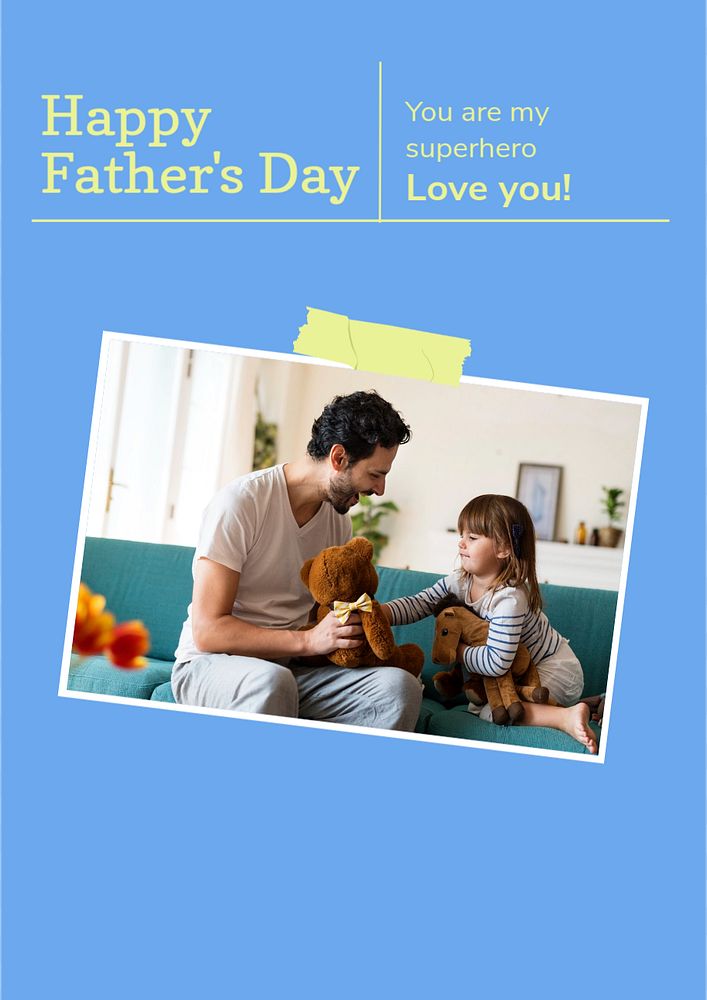 Father's day  poster template, editable text and design