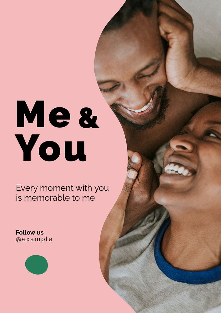 Me & you  poster template, editable text and design