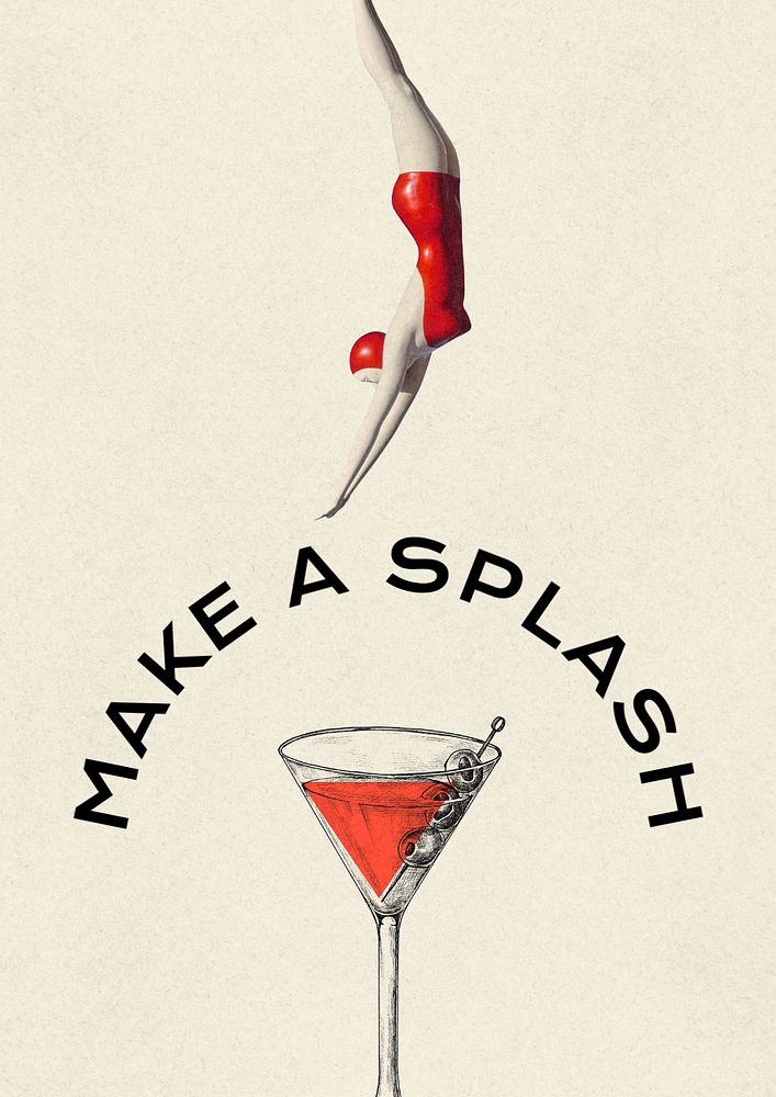 Make a splash poster template, editable text and design