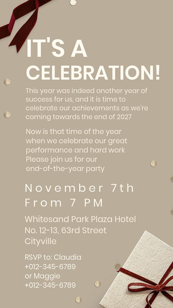 Celebration party Instagram story template, editable text