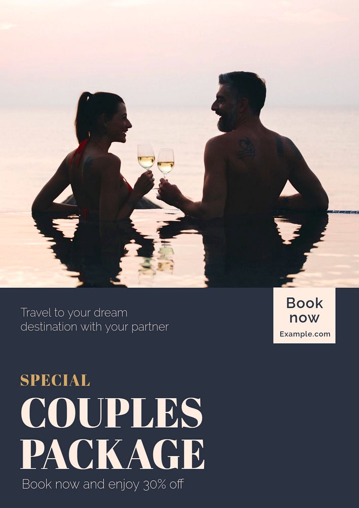 Special couples package  poster template, editable text and design