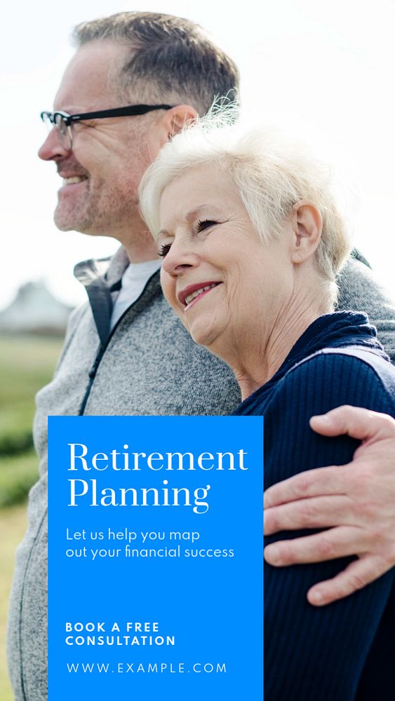 Retirement planning  Instagram story template, editable text