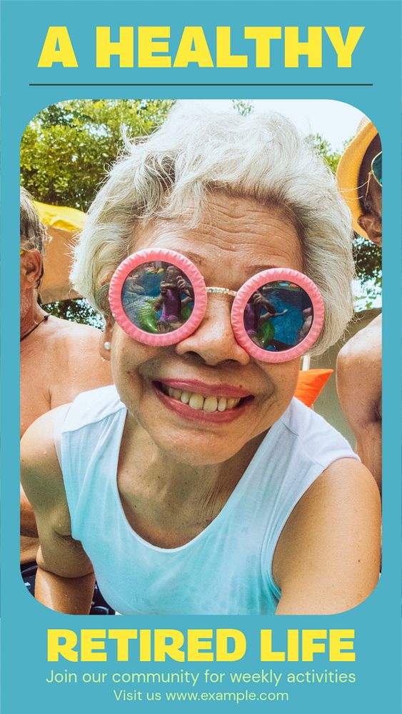 Retirement  Instagram story template, editable text