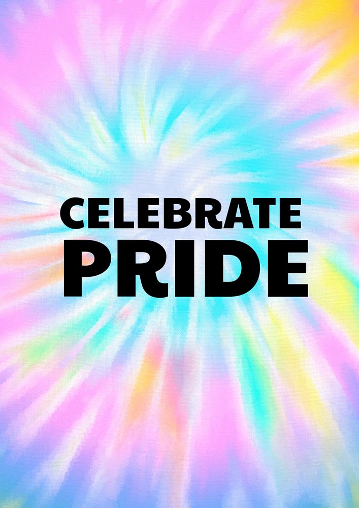 Celebrate pride poster template, editable text and design