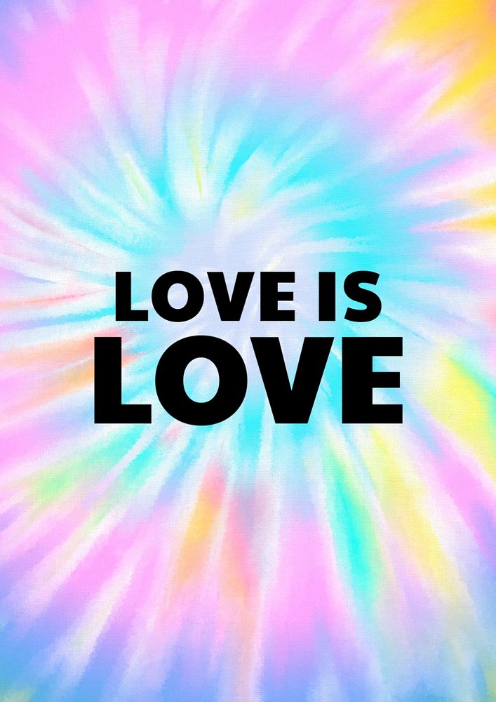 Love is love poster template, editable text and design