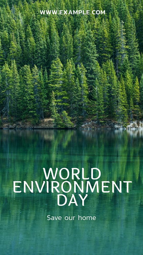 World environment day Instagram story template, editable text