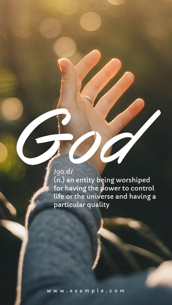 God Instagram story template, editable text