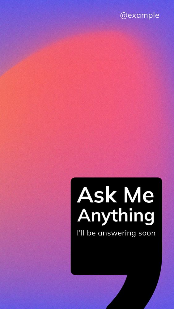 Ask me  Instagram story template, editable text