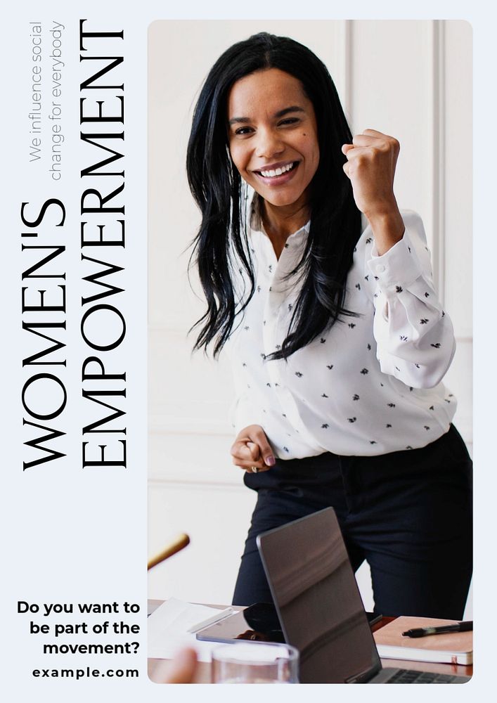 Woman business  poster template, editable text and design