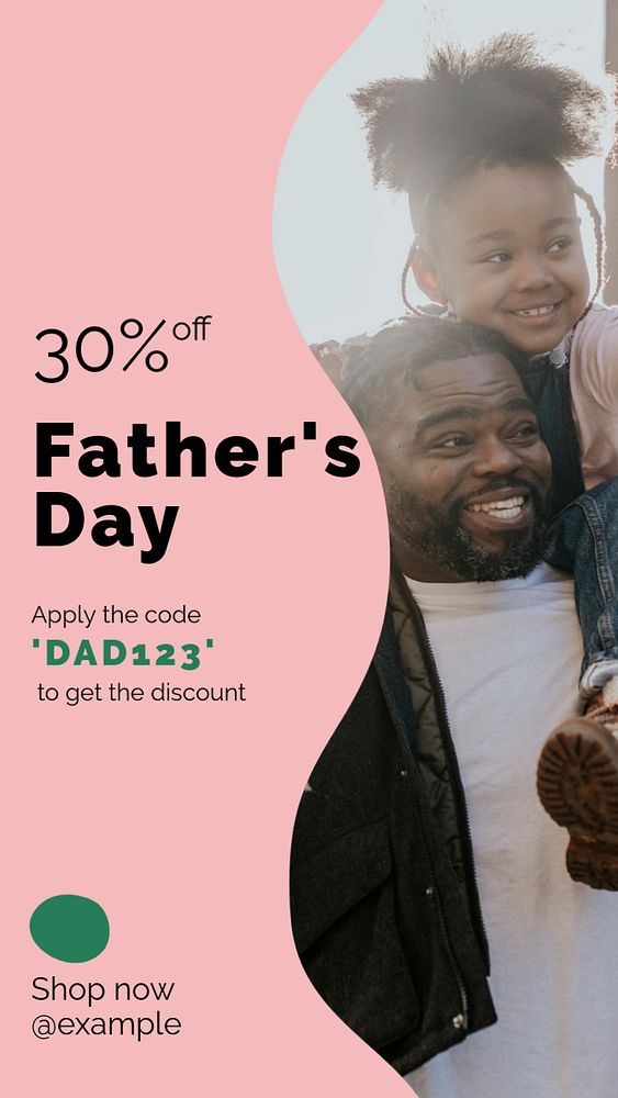 Father's day sale  Instagram story template, editable text