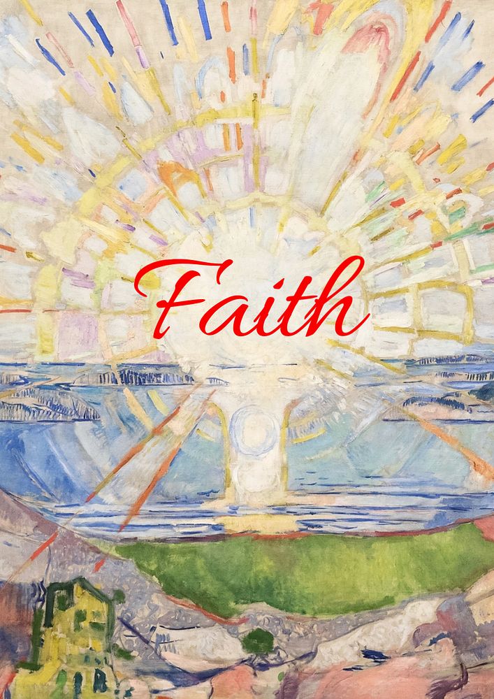 Faith  poster template, editable text and design