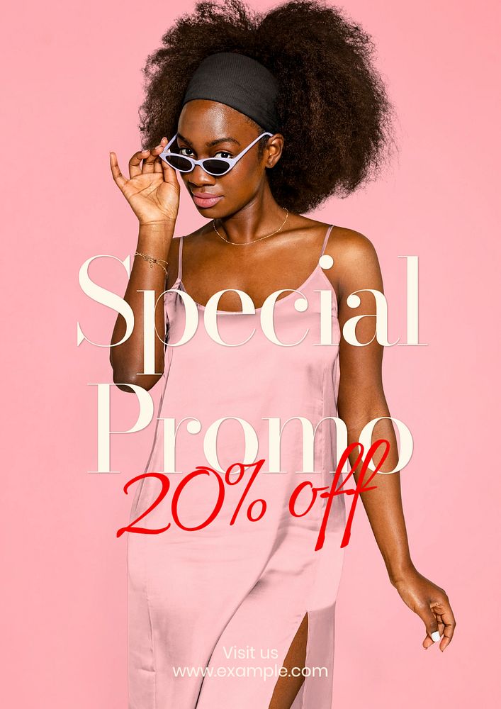 Special promo  poster template, editable text and design