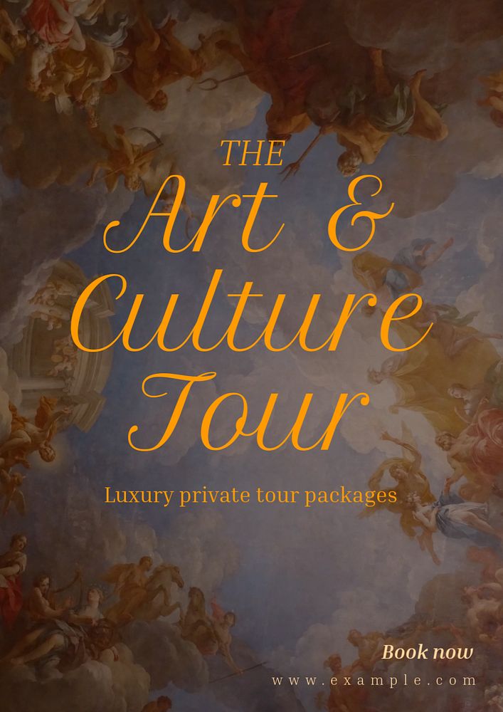 Art & culture tour  poster template, editable text and design