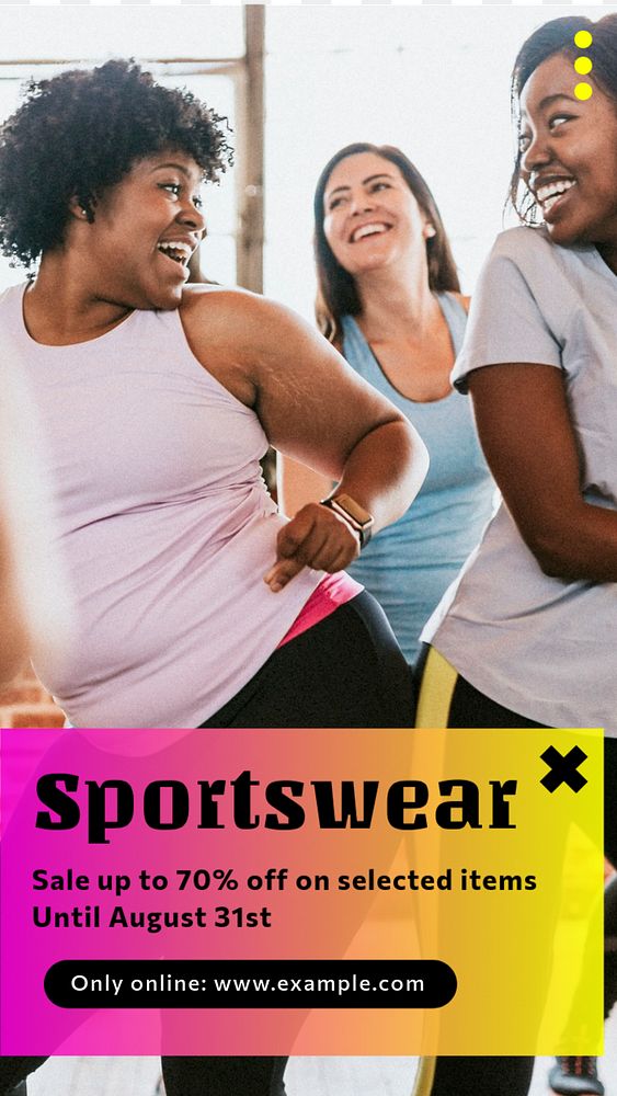 Sportswear sale  Instagram story template, editable text