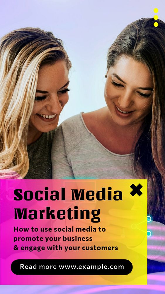 Social media marketing  Instagram story template, editable text