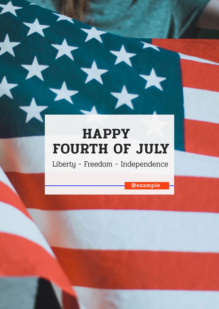 4th of July  poster template, editable text and design