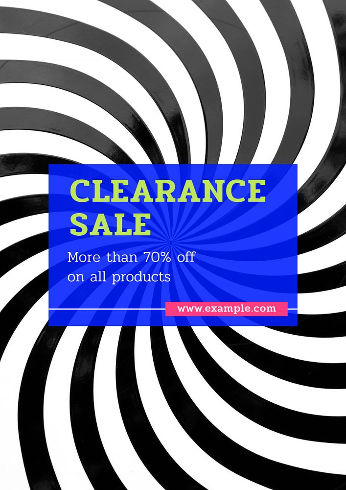 Clearance sale  poster template, editable text and design