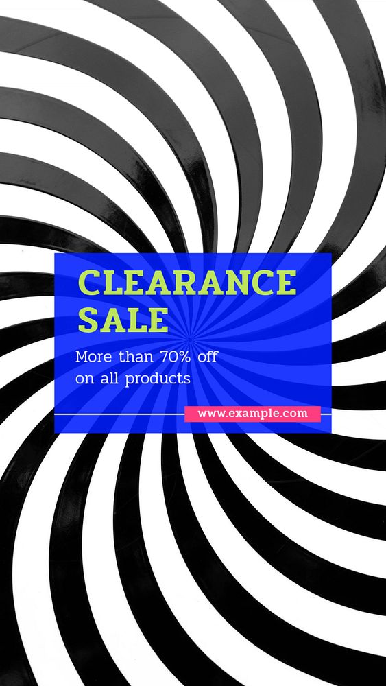 Clearance sale  Instagram story template, editable text