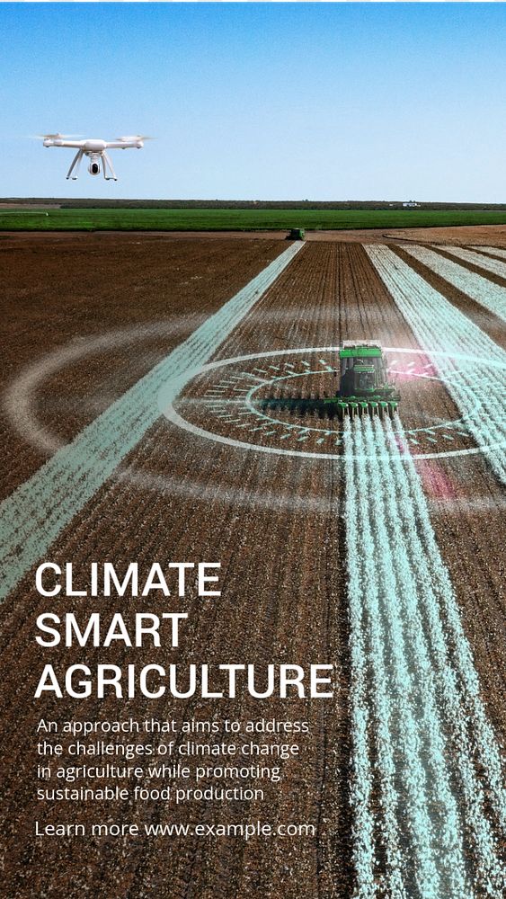 Climate-smart agriculture Instagram story template, editable text