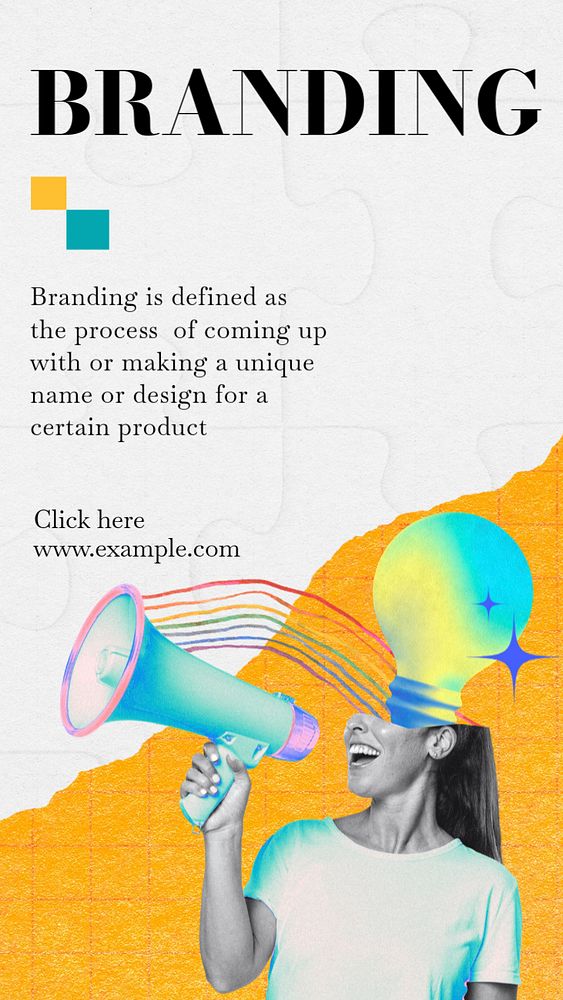 Branding  Instagram story template, editable text