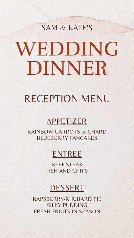 Restaurant menu Instagram story template, editable text