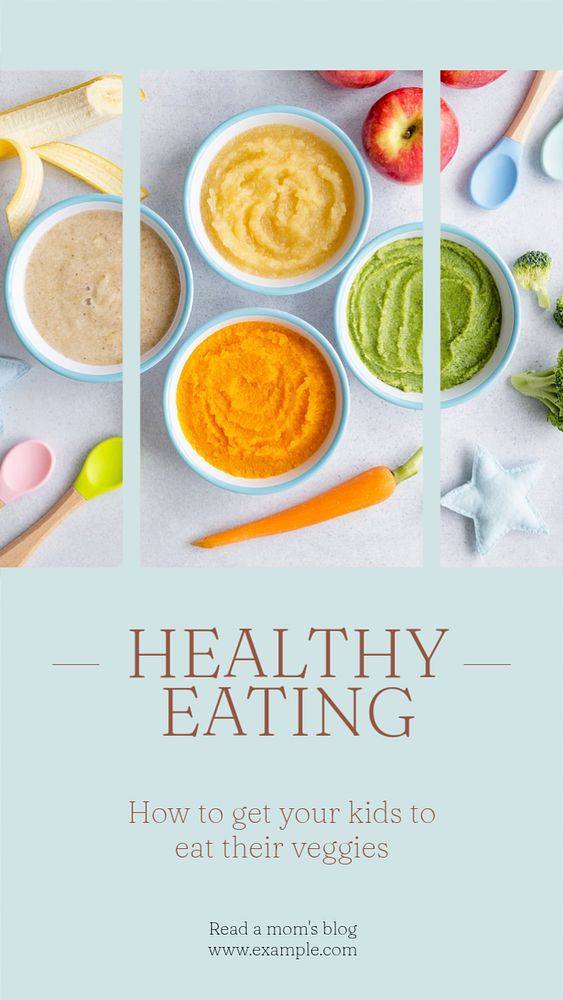 Healthy eating  Instagram story template, editable text