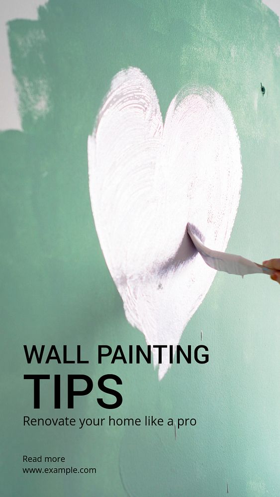 Wall painting tips Instagram story template, editable text