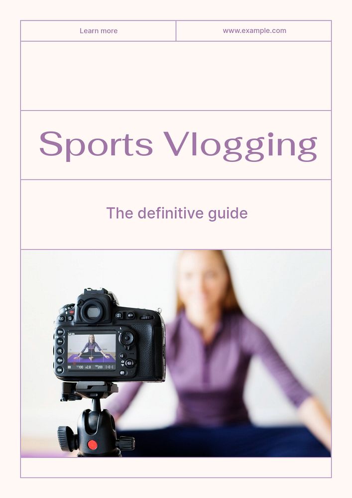 Sports vlogging  poster template, editable text and design