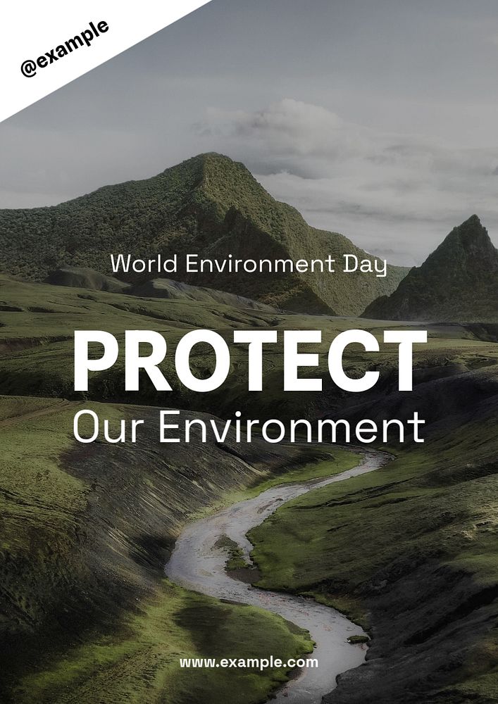 Protect environment poster template, editable text and design