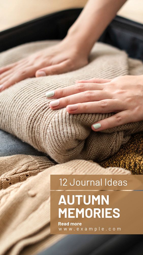 Journal idea  Instagram story template, editable text