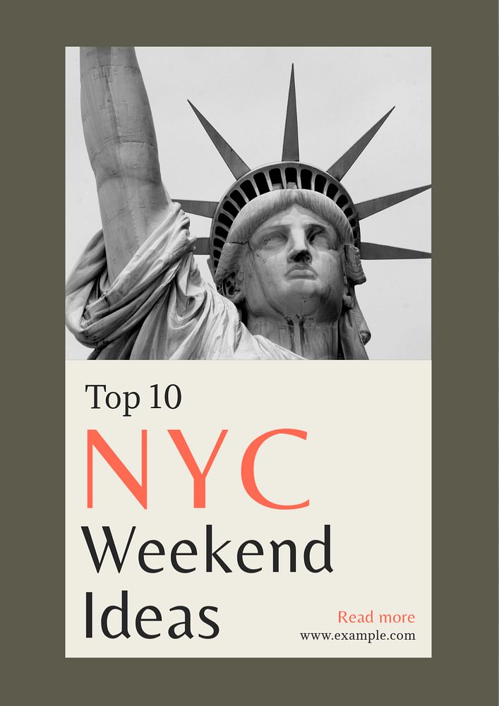 Weekend nyc  poster template, editable text and design