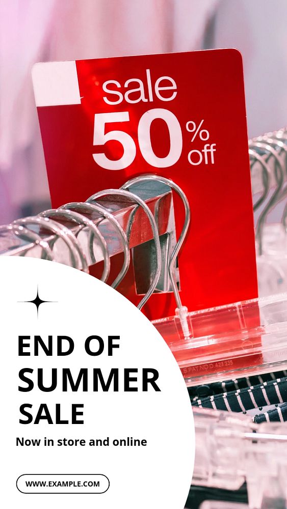 Summer sale  Instagram story template, editable text