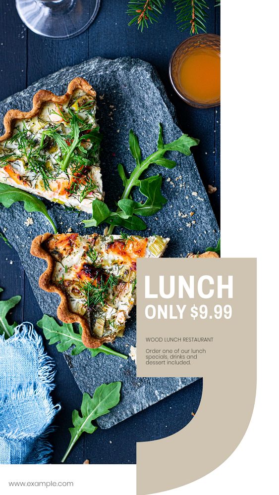 Lunch deal  Instagram story template, editable text