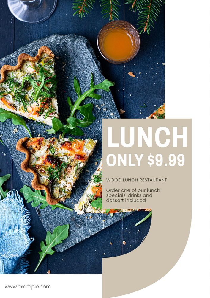 Lunch deal  poster template, editable text & design