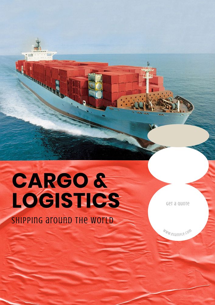 Cargo & logistics  poster template, editable text & design