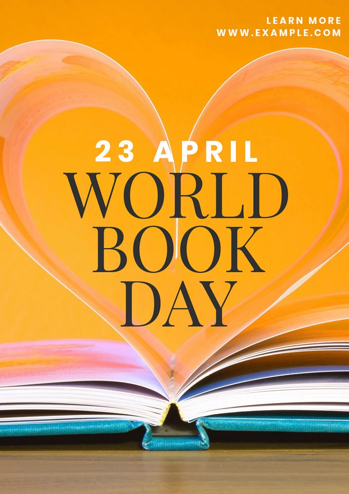 World book day poster template, editable text & design