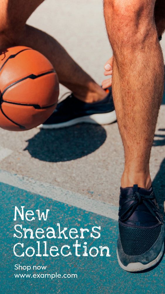 New sneakers collection social story template, editable design for Instagram