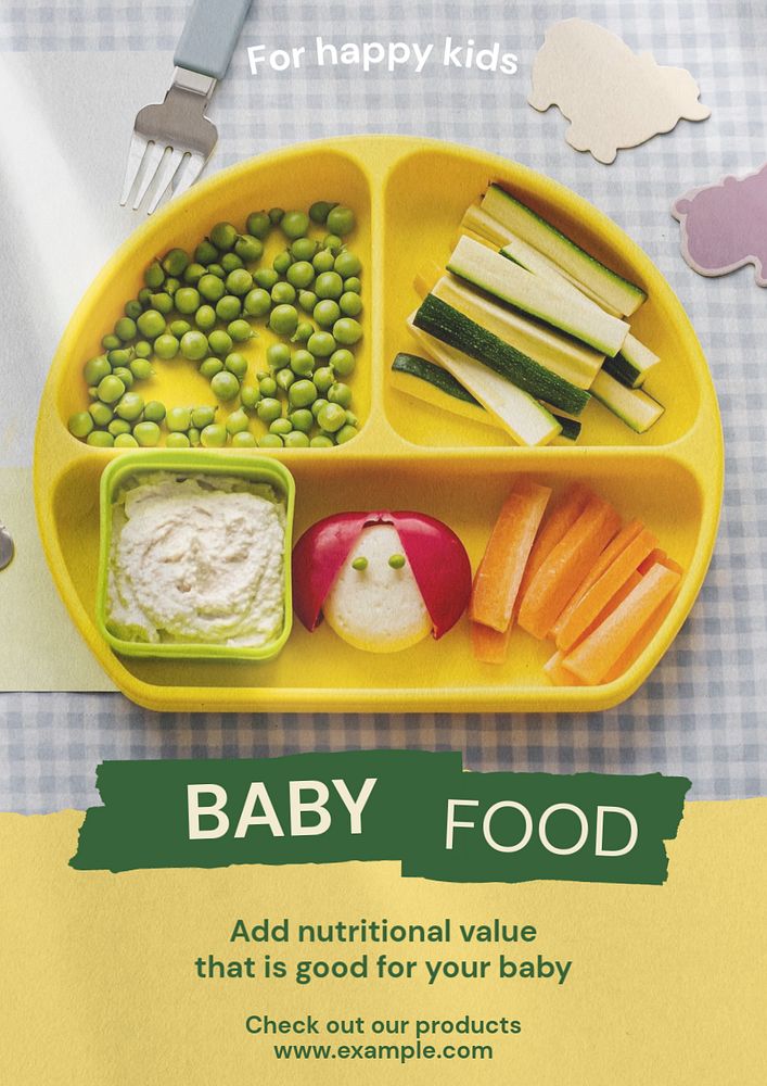 Baby food  poster template, editable text & design